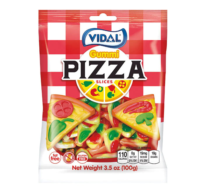 Vidal Gummi Pizza Slices 3.5 oz. Bag