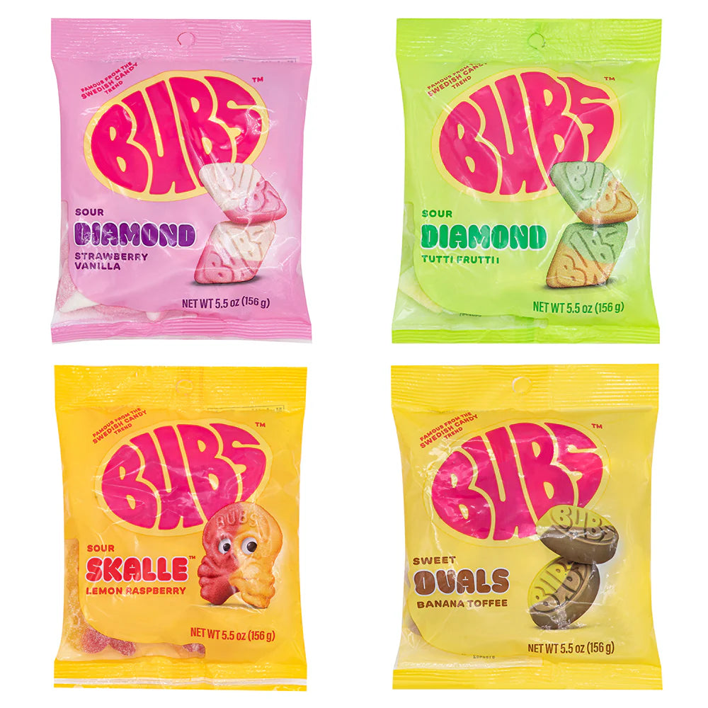 Bubs Candy Collection from Sweden 90g & 150g