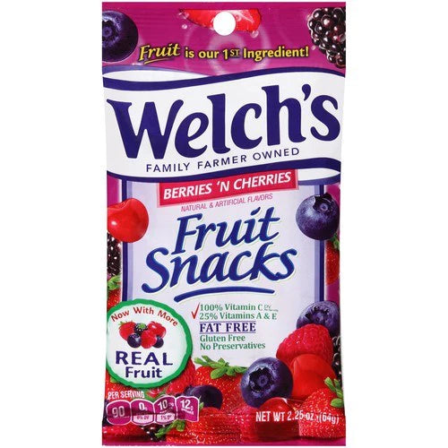 Welchs Fruit Snacks Berries N Cherries (USA)