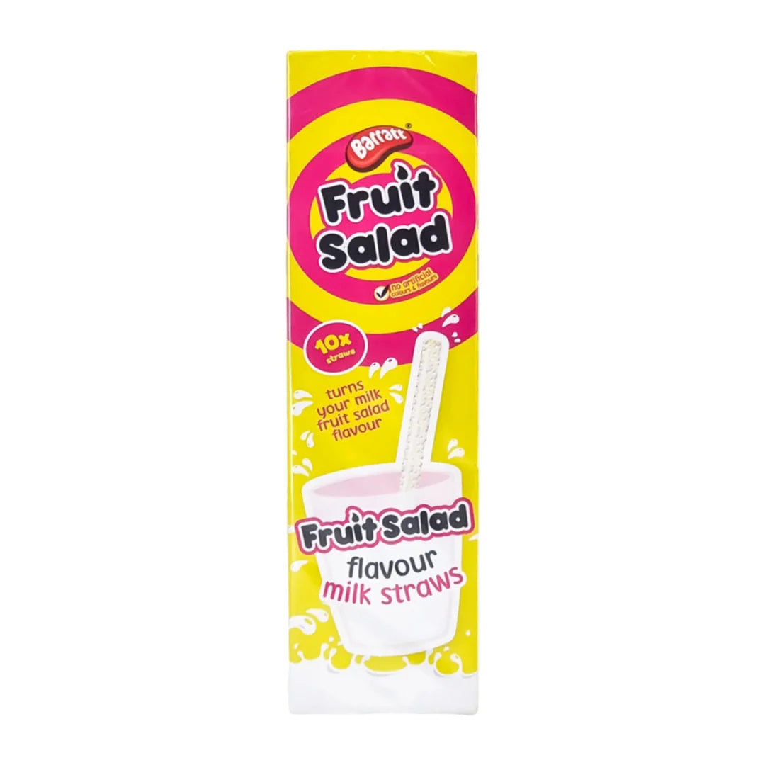 UK Barratt Milk Straws Fruit Salad Flavour 10 Pack BB Julky 2025