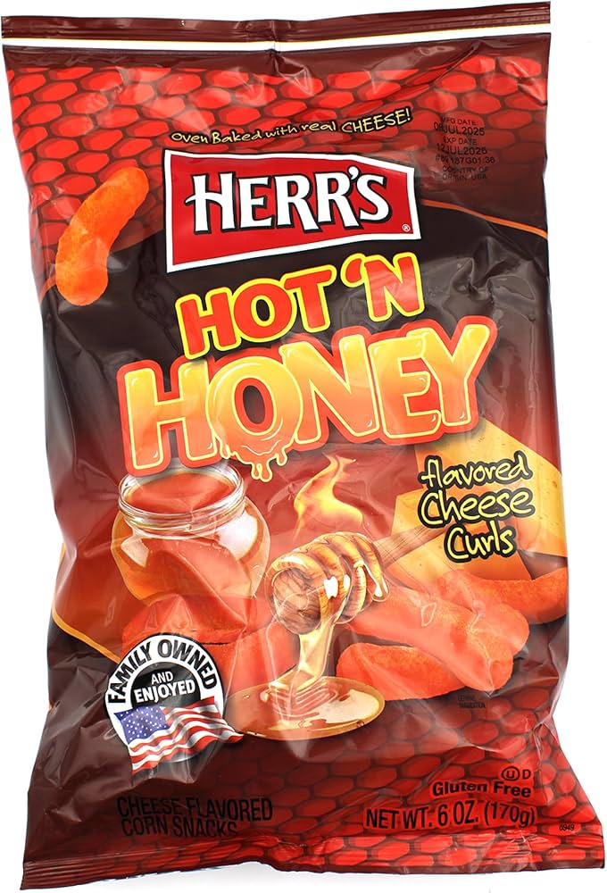 Herr`s Hot n Honey Cheese Curls 170g USA