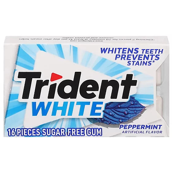 USA Trident White Peppermint 16 Pieces Past BB June 2025