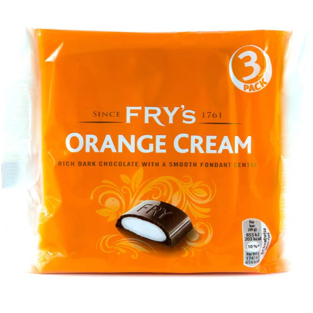 Fry's Orange Cream Chocolate Bar 3 Pack (3 x 49g) 147g (UK)