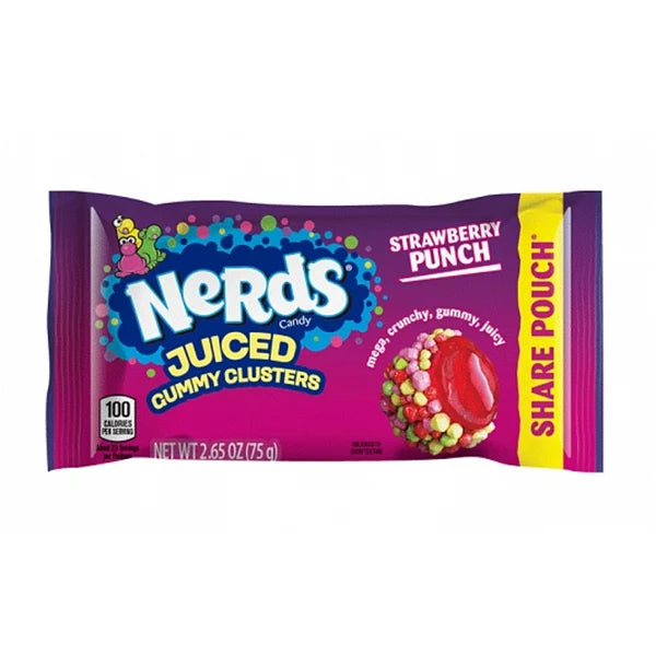 Nerds Gummy Clusters Grape Strawberry Blitz, Rainbow & Football Rush 85g (Single)