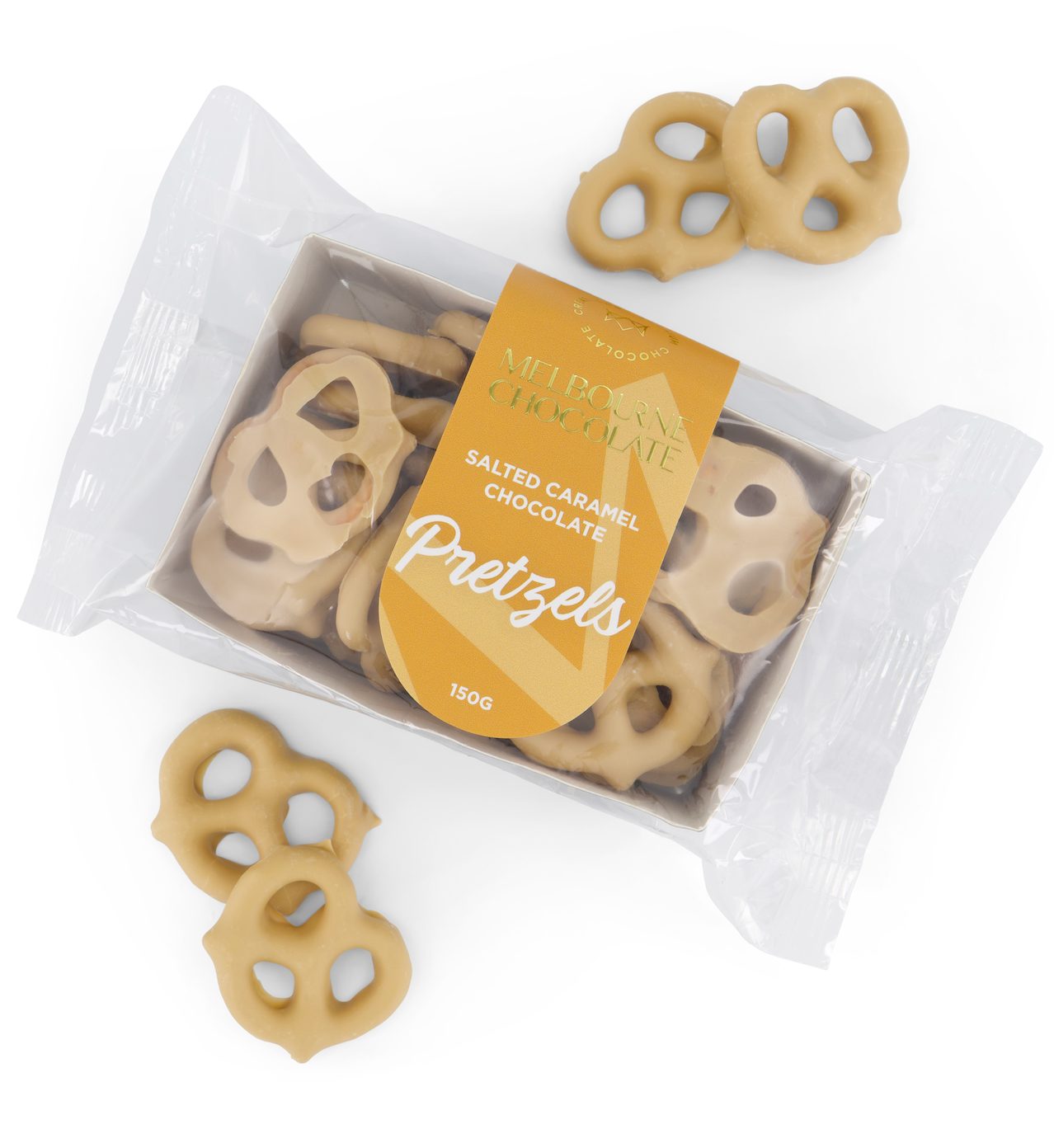 Premium Salted Caramel Chocolate Coated Pretzel 150g