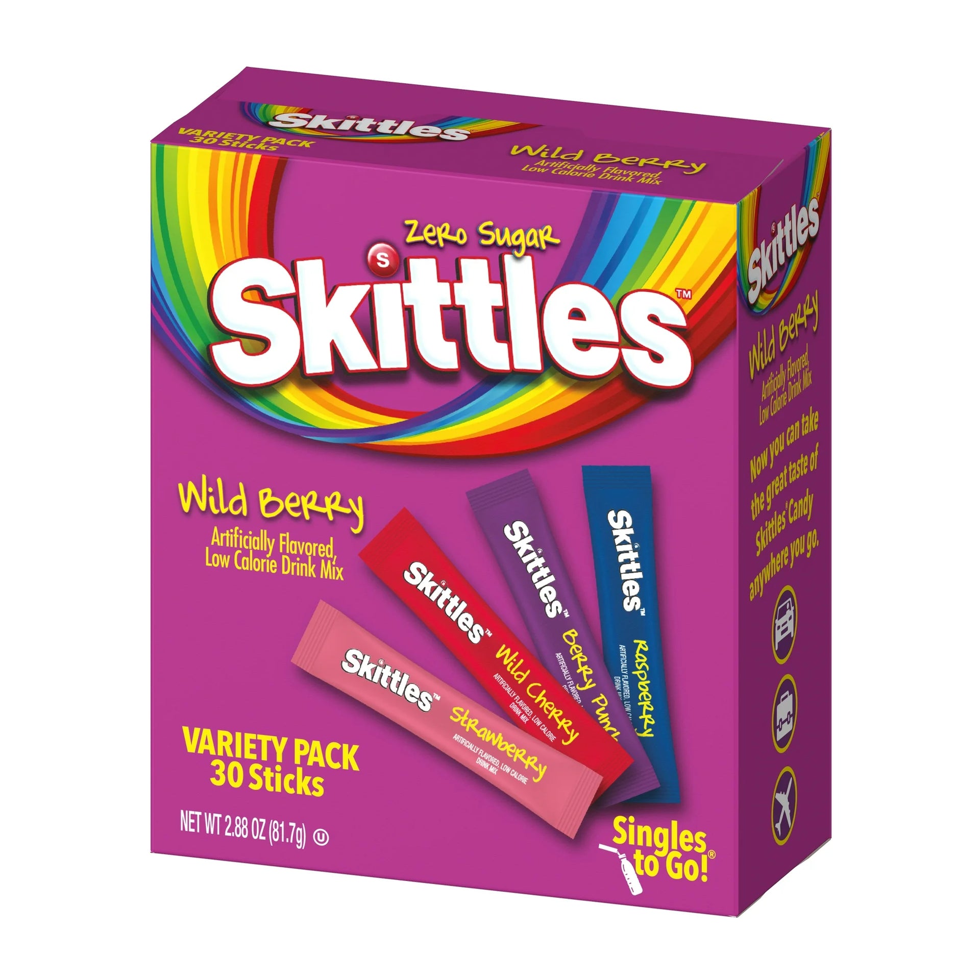 USA Watertok Skittles Wildberry Drinks Mix Zero Sugar
