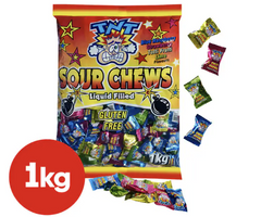TnT Sour Chew Liquid Filled 1kg Bag