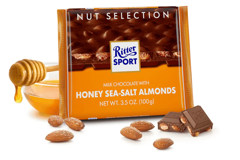 Ritter Sport Nut Selection Honey Salted Almonds 100g (USA)