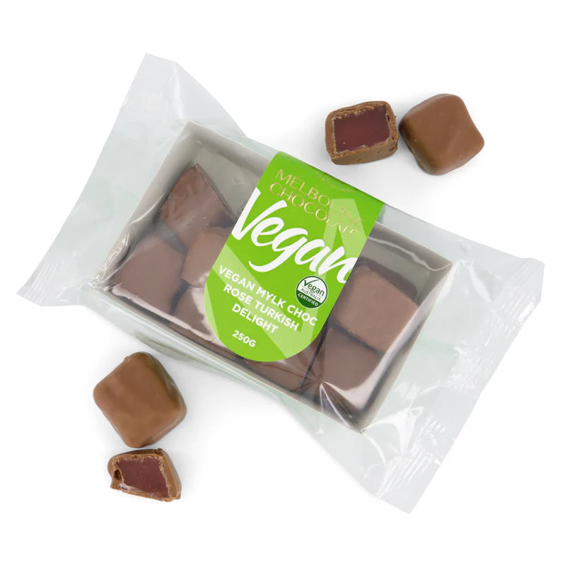 Vegan Mylk Chocolate Rose Turkish Delight 200g