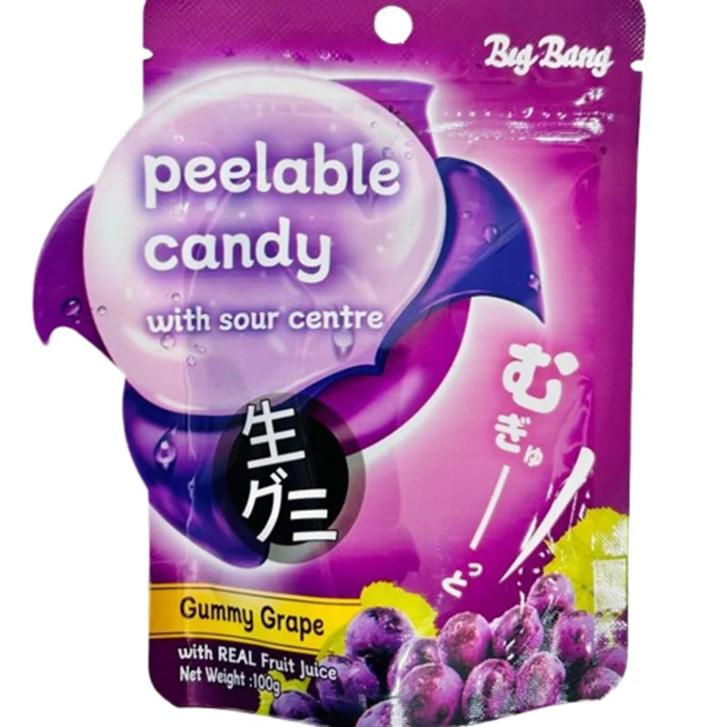 Big Bang Peelable Gummy Grape 100g