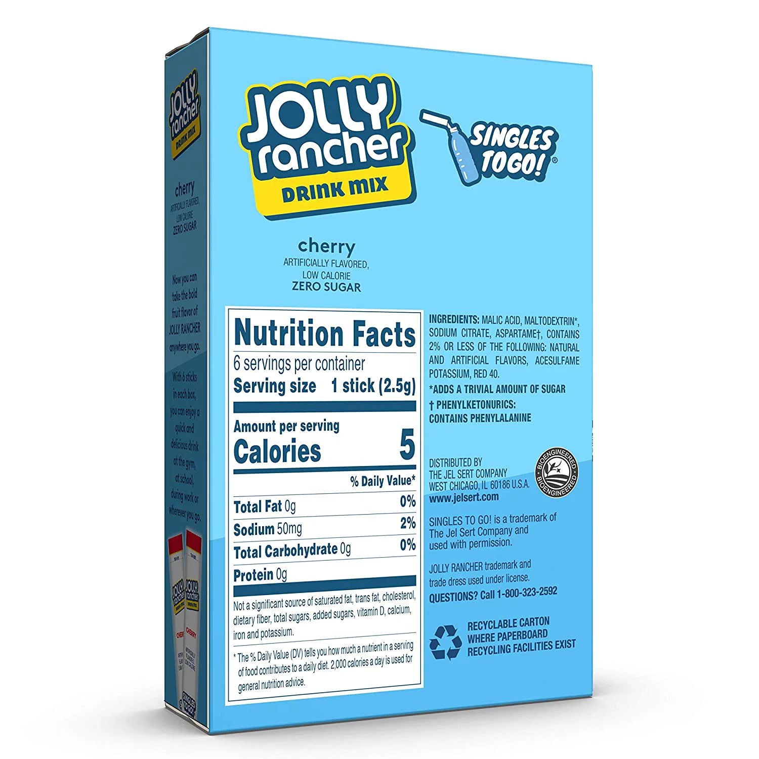 Jolly Rancher Cherry Zero Sugar Drinks Mix (USA)