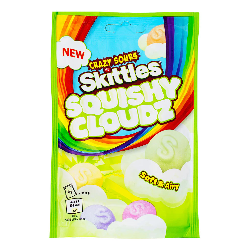 UK Skittles Fruit Squishy Cloudz Sours 94g