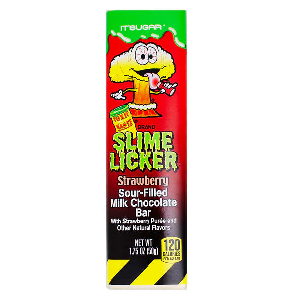 Toxic Waste Slime Licker Chocolate Bar Strawberry 50g (USA)