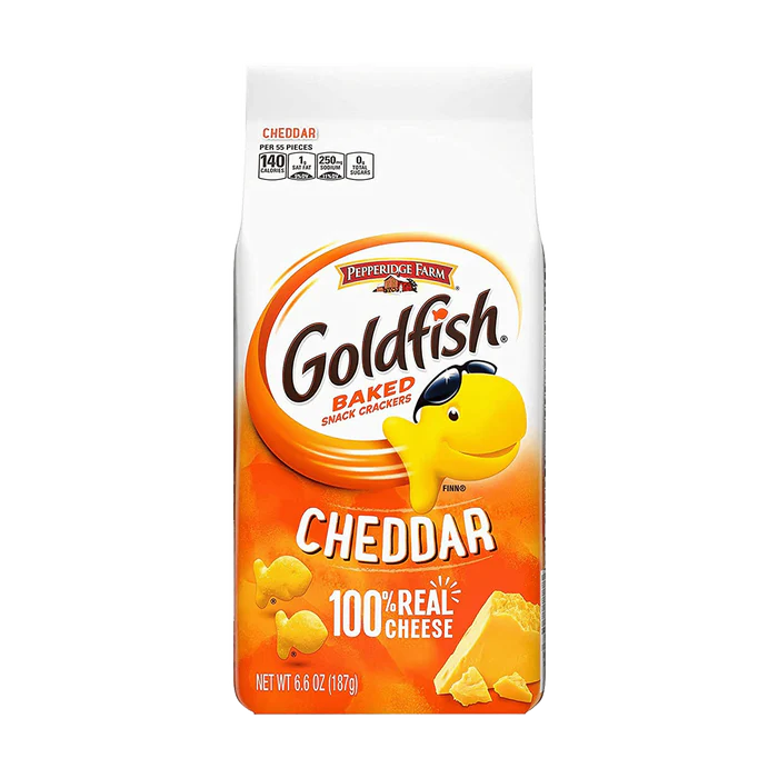 Pepperidge Farm Goldfish Cheddar 100% Real Cheese Crackers 187g (USA)