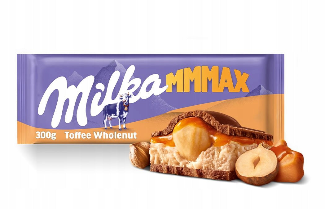UK Milka Mad Max Toffee Wholenut 300g
