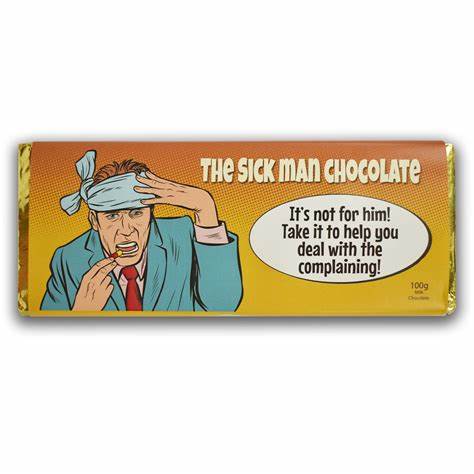 Novelty Chocolate Sick Mans Chocolate 100g