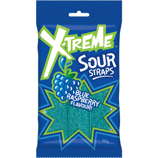 X-Treme Sour Strap Blue Raspberry 160g