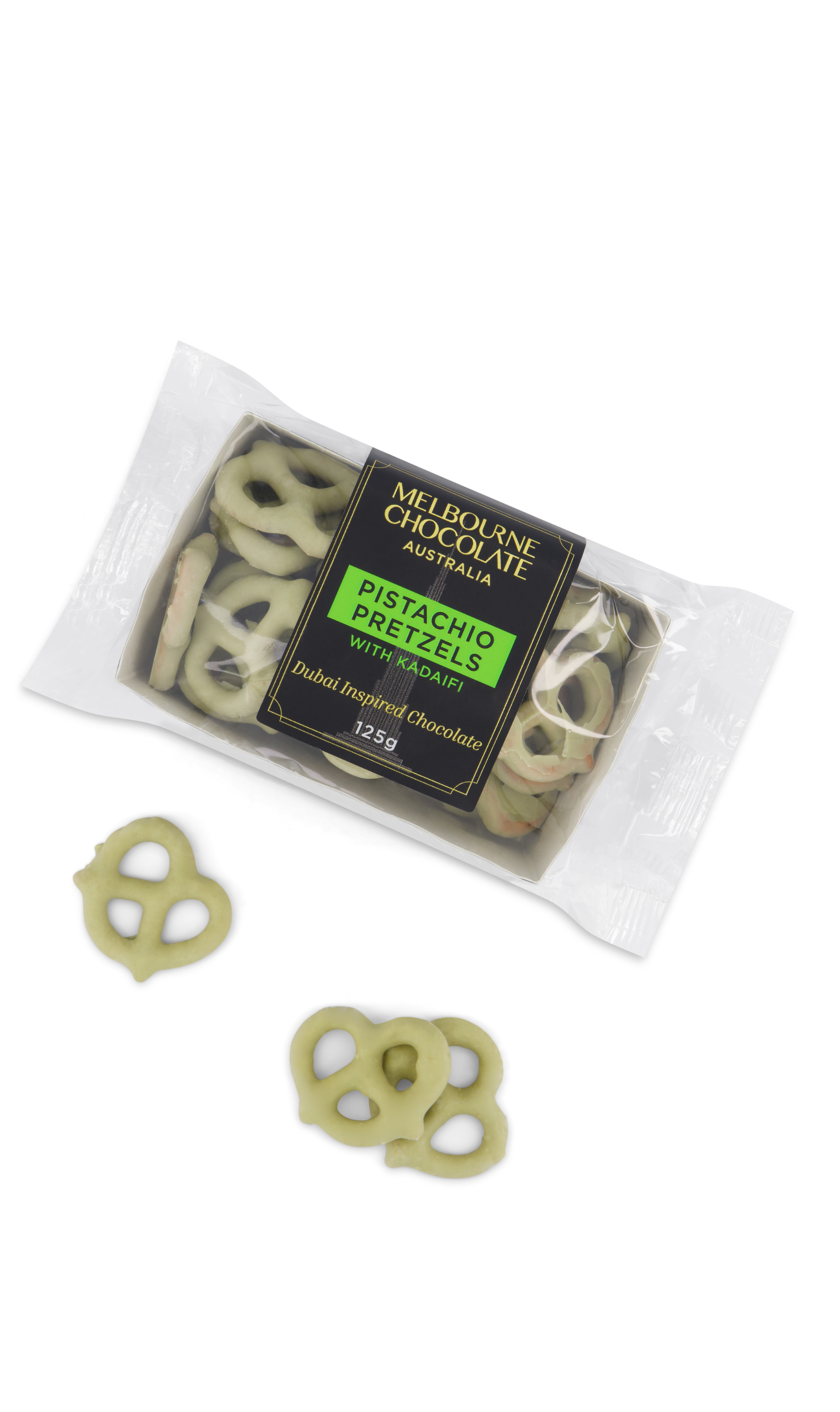 Dubai Inspired White Pistachio Pretzels With Kataifi