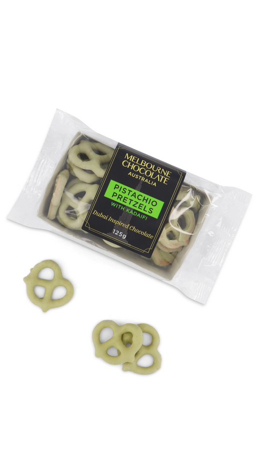 Dubai Inspired White Pistachio Pretzels With Kataifi