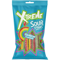 X-Treme Sour Straw Rainbow 150g