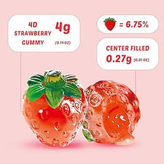 4D Amos Centre Filled Strawberry Gummy 150gram