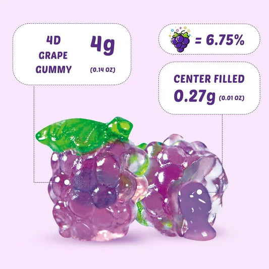 4D Amos Centre Filled Grape Gummy 150gram