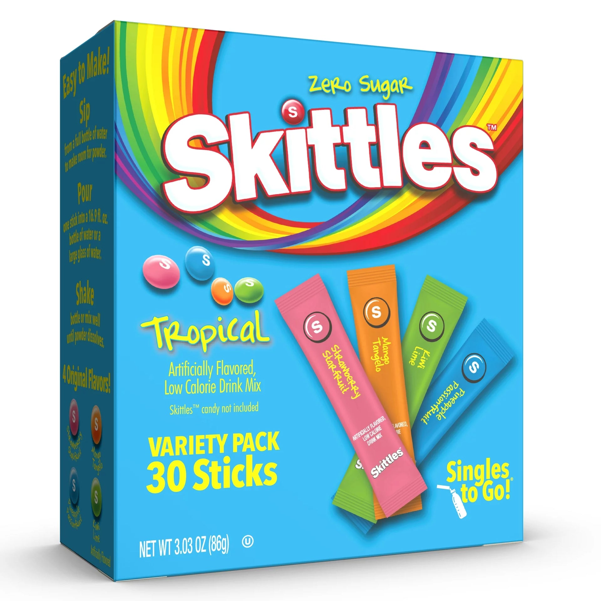 Skittles Drinks Mix Tropical Zero Sugar (USA)