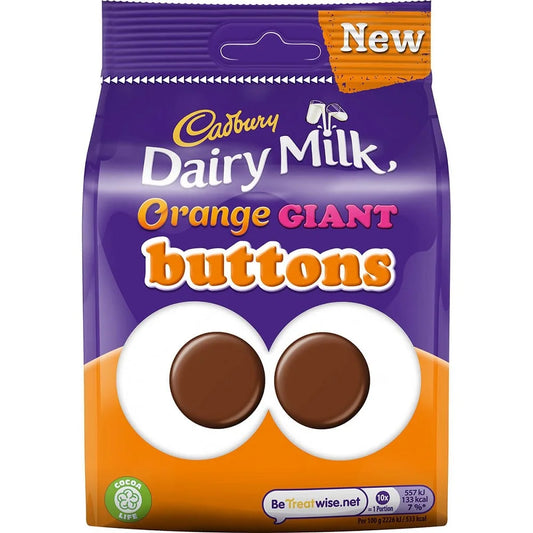 UK Cadbury Dairy Milk Giant Buttons Orange Pouch 85g