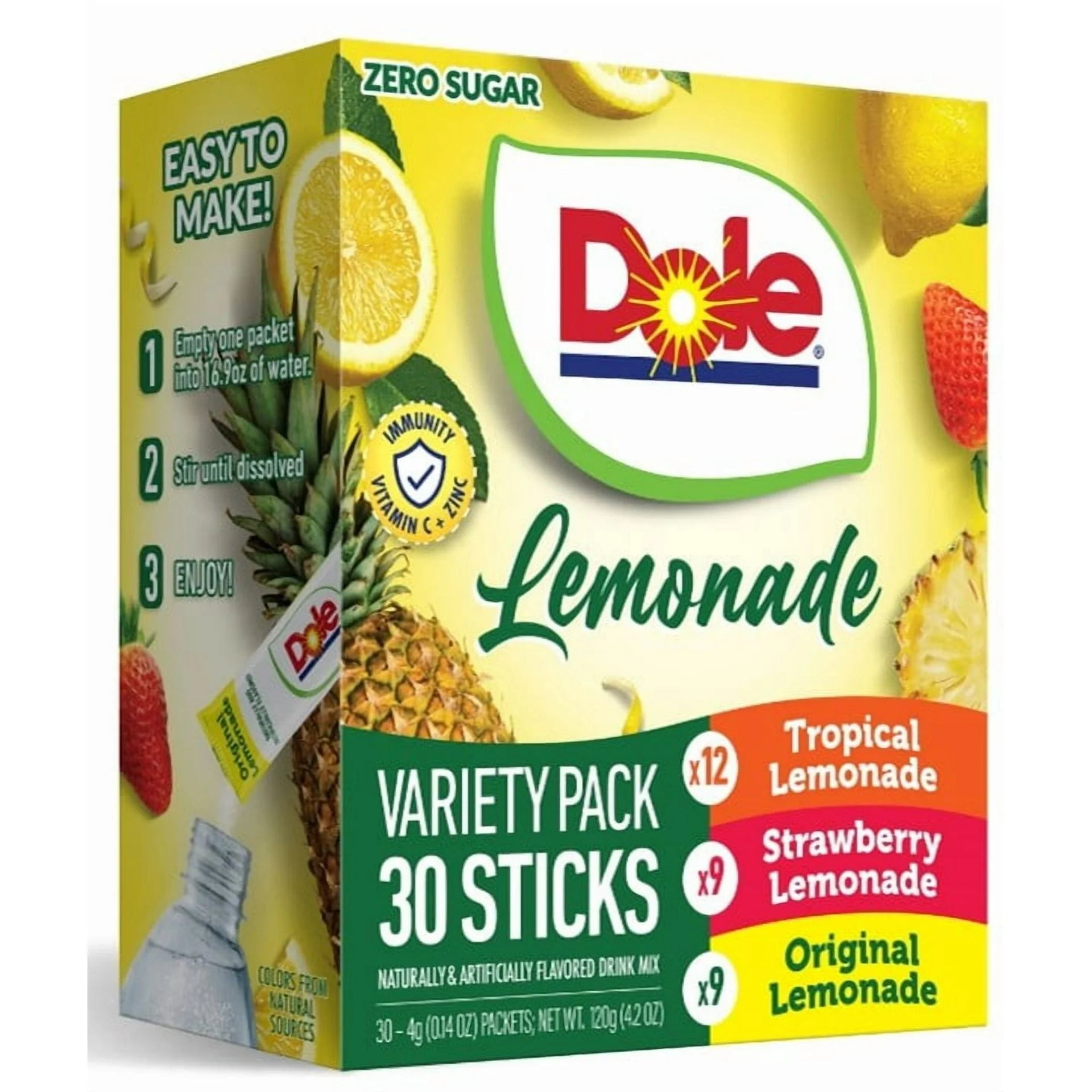 USA Watertok Dole Lemonade Drinks Mix Sugar Free