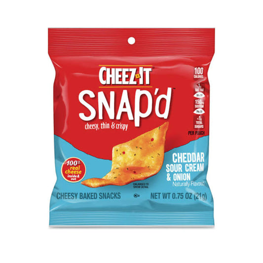 Cheez-IT Snap'd Double Cheese & Cheddar Sour Cream & Onion 21g Twin Pack (USA)