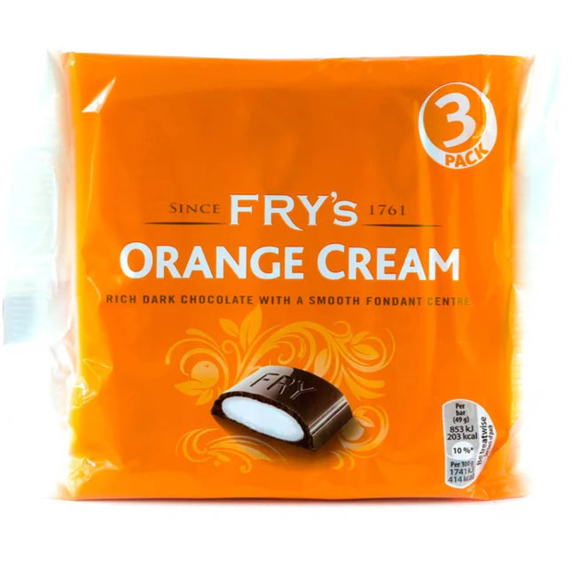 Fry's Orange Cream Chocolate Bar 3 Pack (3 x 49g) 147g  (UK)