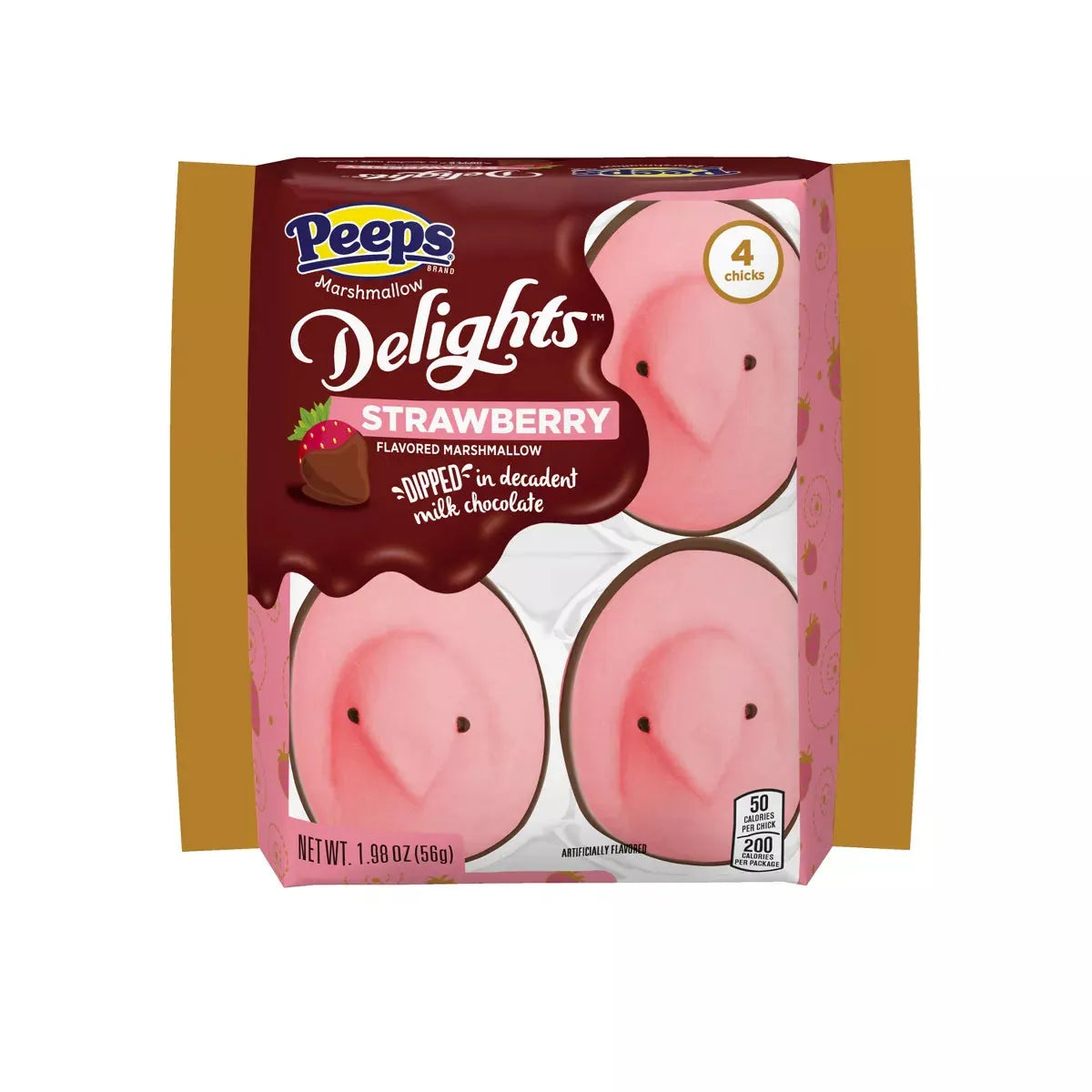 PEEPS STRAWBERRY DELIGHTS CHICKS 4 PACK