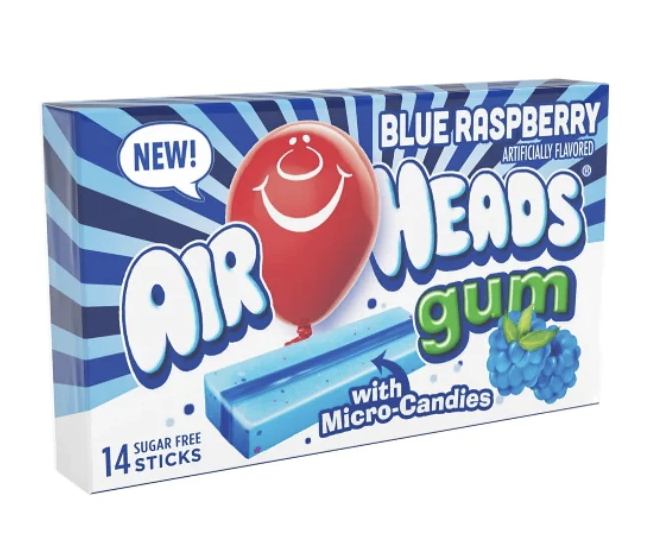 Airhead Gum Blue Raspberry – One Stop Lolli Shop