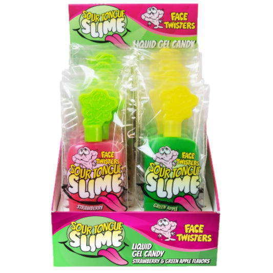 Face Twister Sour Tongue Slime Strawberry or Apple 40g (USA)