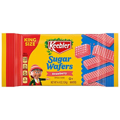 Kebbler Sugar Wafers Strawberry 124g (USA)