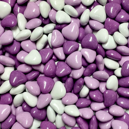 Lolliland Purple & White Chocolate Hearts 150g