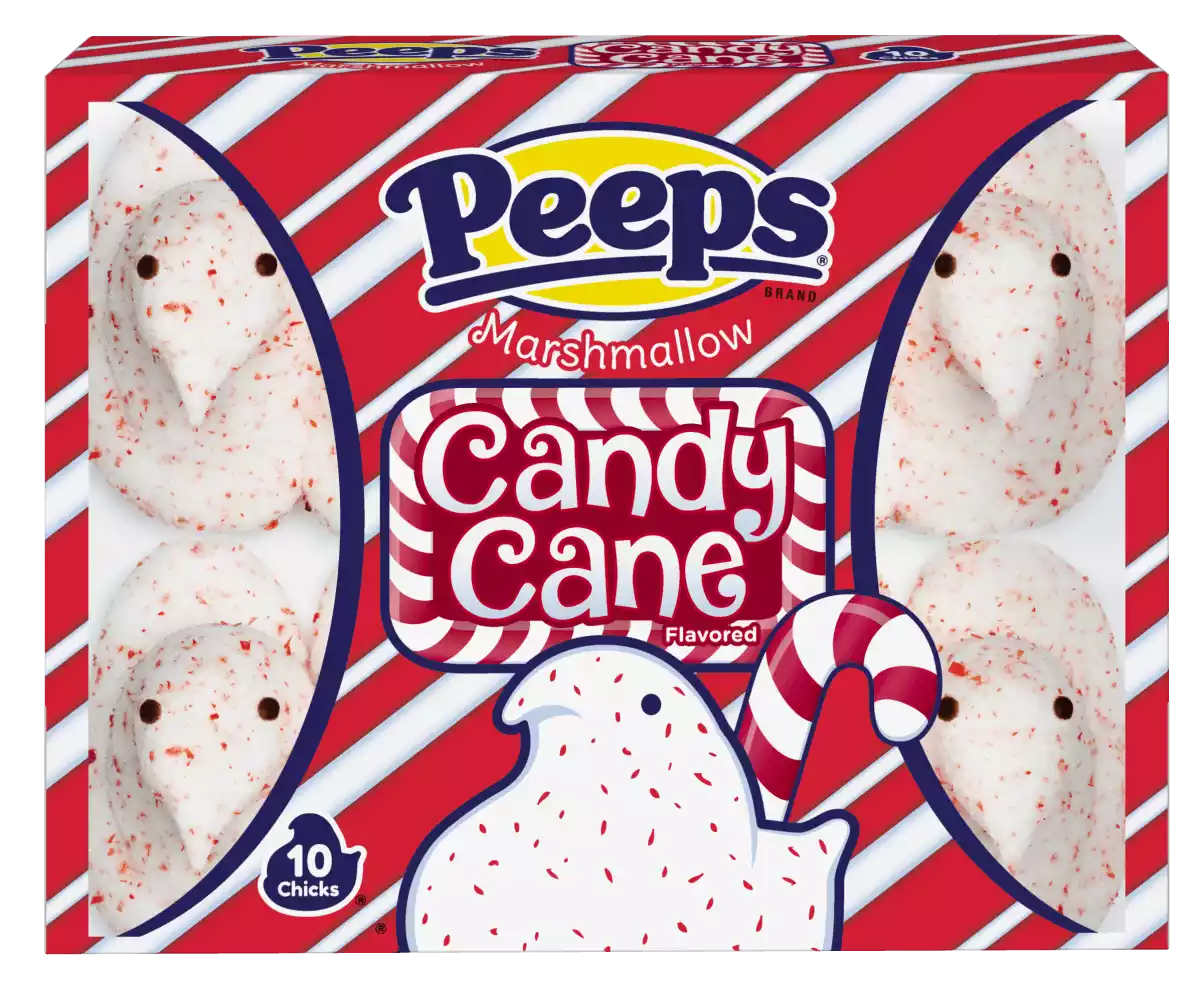 US Peeps Marshmallow Candy Cane 10pk