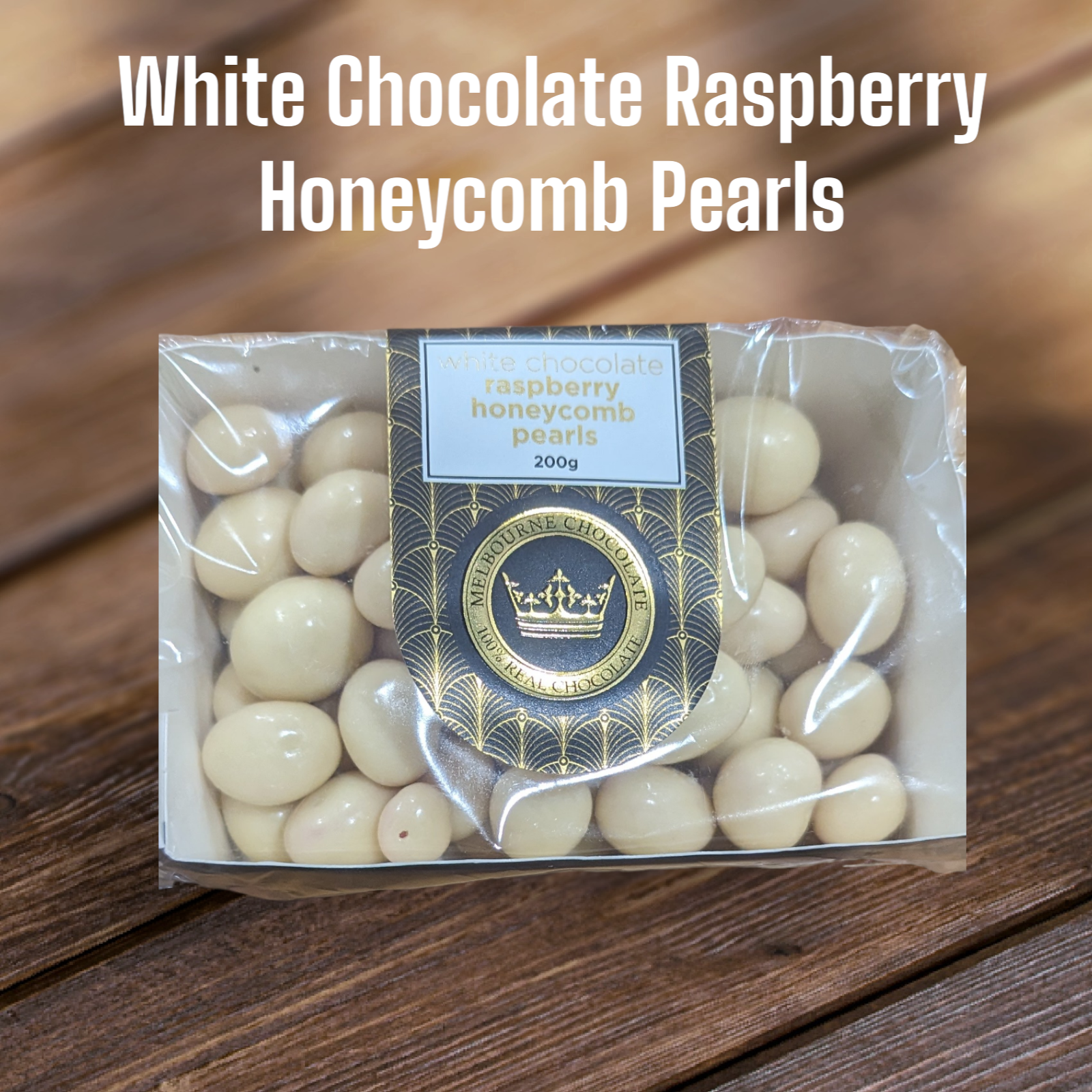 White Chocolate Raspberry Honeycomb Pearls 200g