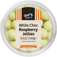 Quality Food Tub White Choc Raspberry Jellies 225g