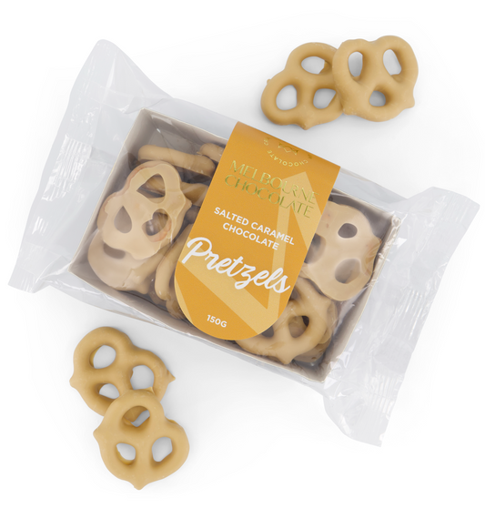 Premium Salted Caramel Chocolate Coated Pretzel 150g