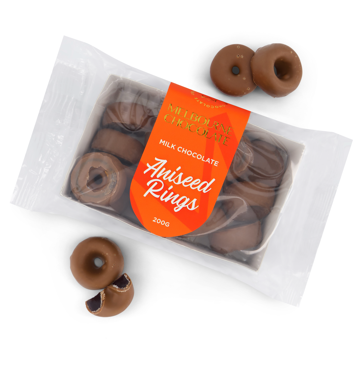 Premium Milk Chocolate Aniseed Rings 200g