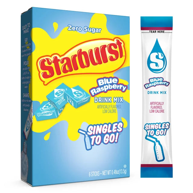 Starburst Blue Raspberry Zero Sugar Drinks Mix (USA) – One Stop Lolli Shop