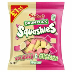 UK Swizzels Drumstick Squashies Rhubarb & Custard 120g