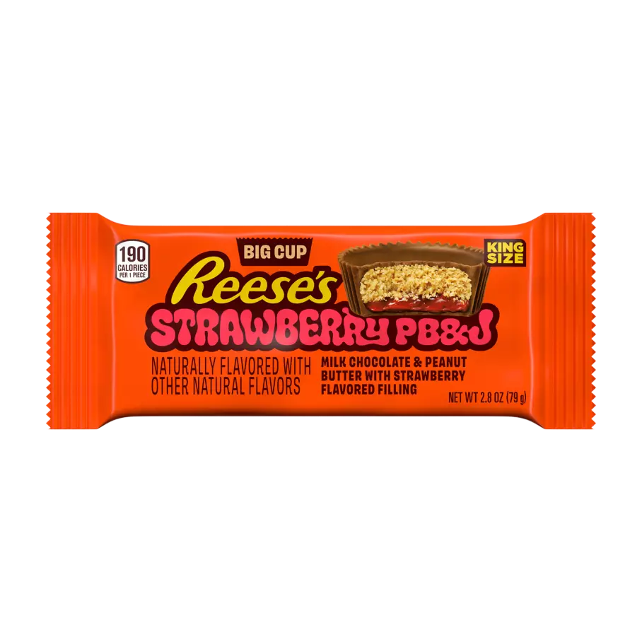US Reese's PB&J Strawberry Big Cup King Size 79g BB Jan2026