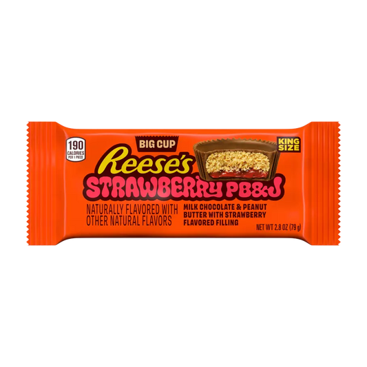 US Reese's PB&J Strawberry Big Cup King Size 79g BB Jan2026