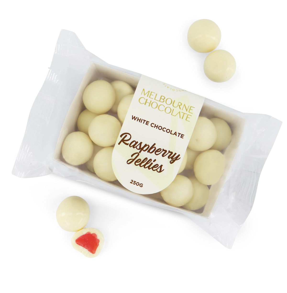 Premium White Chocolate Raspberry Jelly 250g