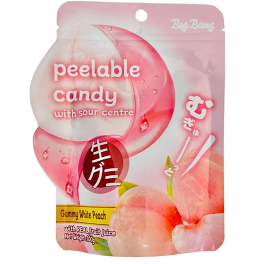 Big Bang Peelable Gummy White Peach 100g