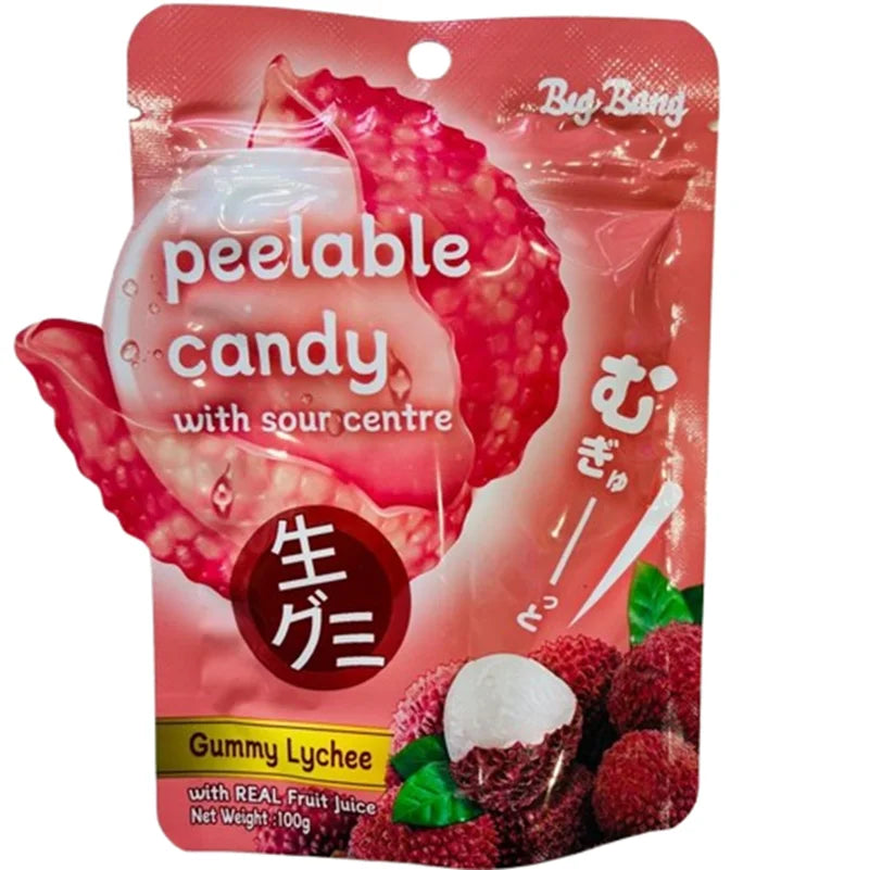 Big Bang Peelable Gummy Lychee 100g