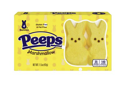 Peeps Marshmallow Yellow Bunnies 4 Pack (USA)
