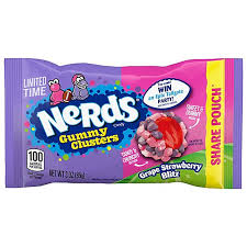 Nerds Gummy Clusters Grape Strawberry Blitz, Rainbow & Football Rush 85g (Single)